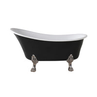 Alto Black Bath 1520mm with Chrome Feet Package