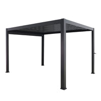 Sanctuary Louvered Aluminium Pergola Charcoal 3x4