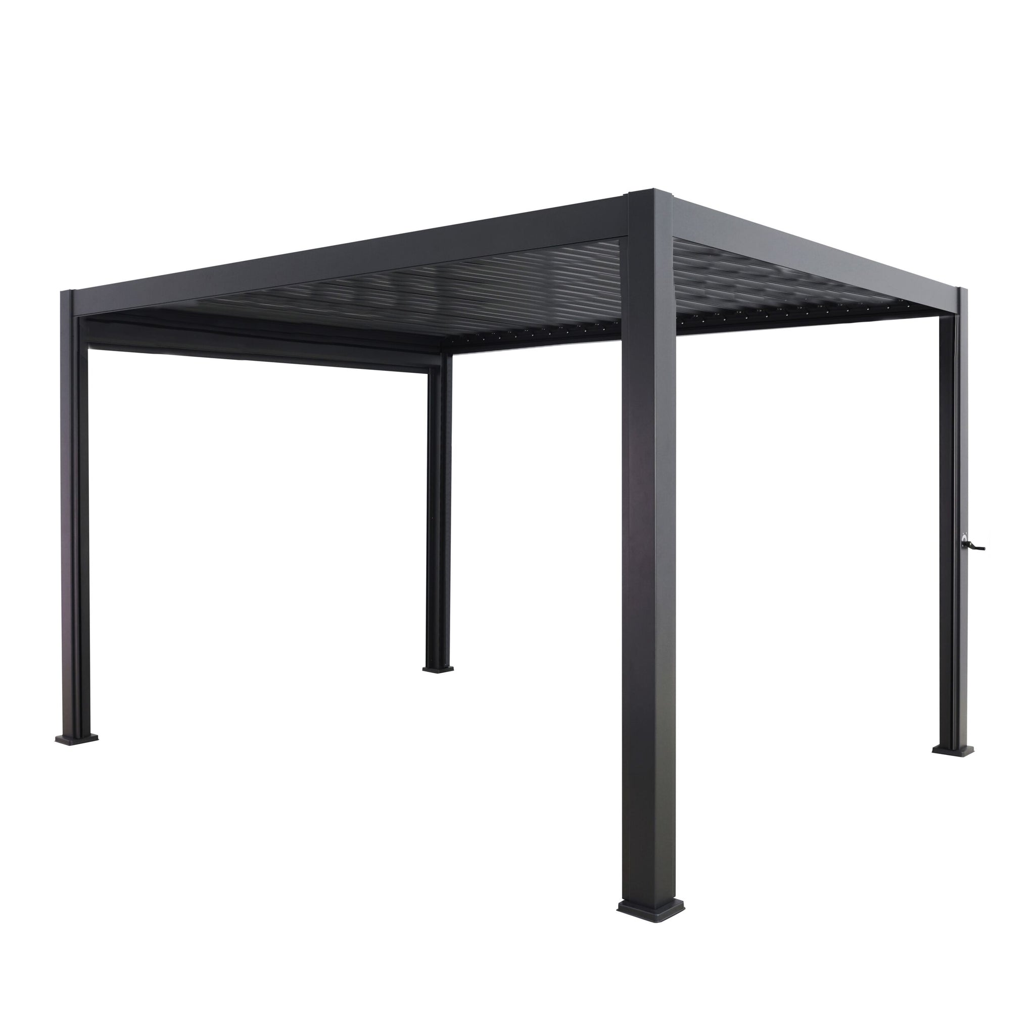 Sanctuary Louvered Aluminium Pergola Charcoal 3x4