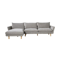 Austin 3 Seater Sofa with Left Hand Chaise Cocoon Fog