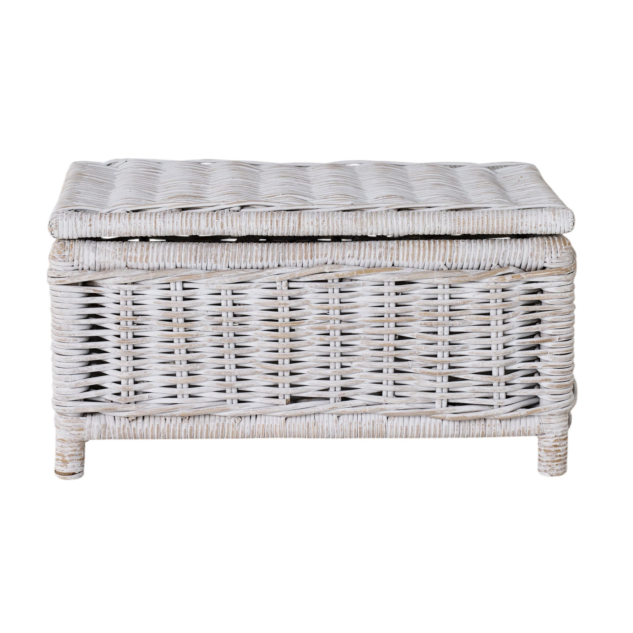Lorne Blanket Box Medium White Wash 60x42x35cm