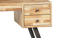 Spence Recycled Teak 4 Drawer Desk 115x55x76cm Natural