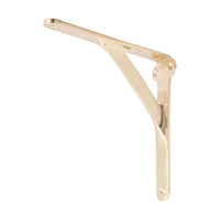 1541 Shelf Bracket Medium Polished Brass H150xP150mm