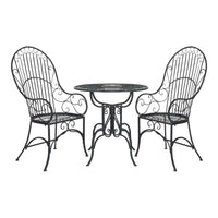 Arles Garden Table Black with 2 Arles Garden Chair Black Package