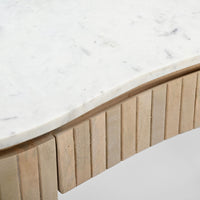 Deva Double Pedestal Desk Natural