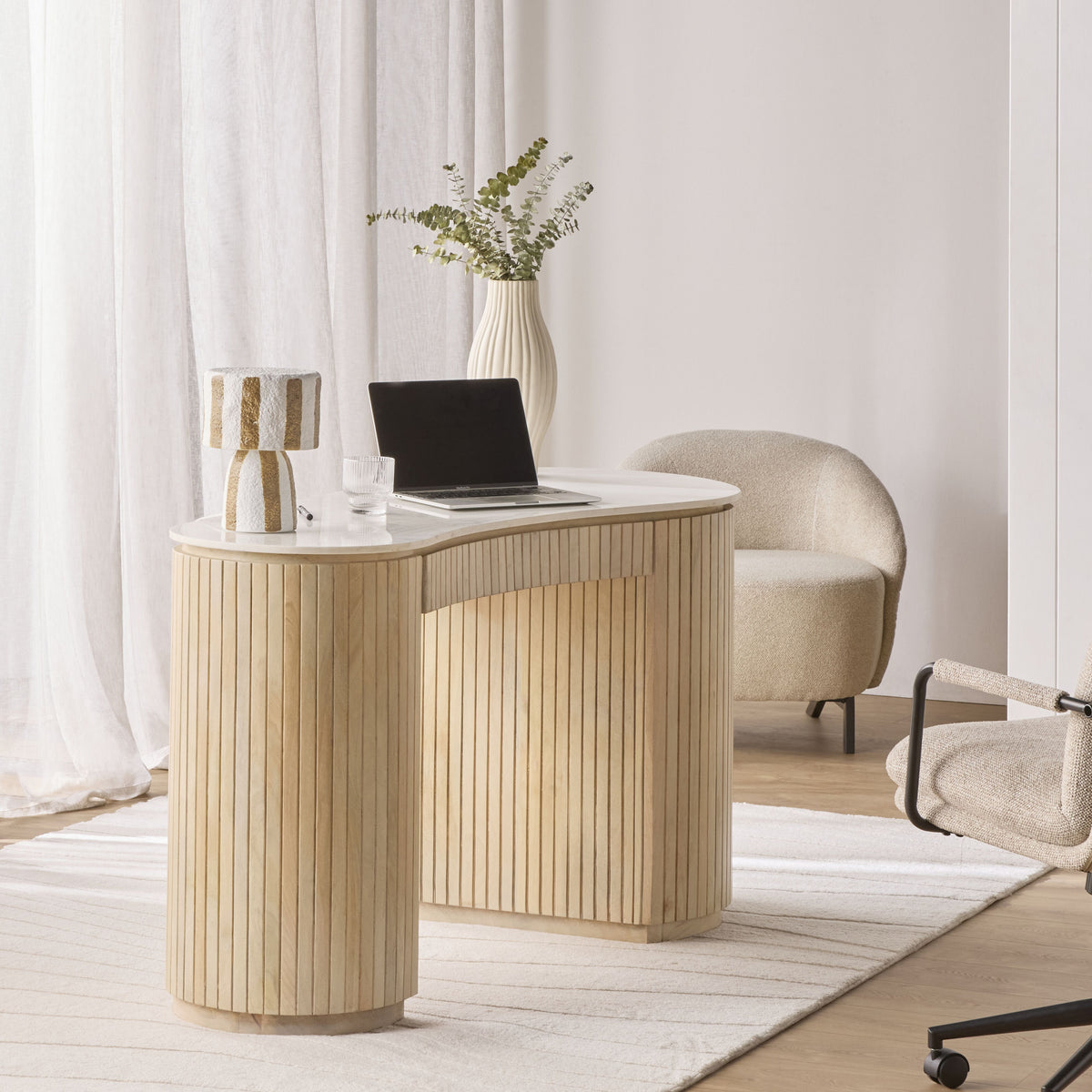 Deva Double Pedestal Desk Natural – Early Settler Australia