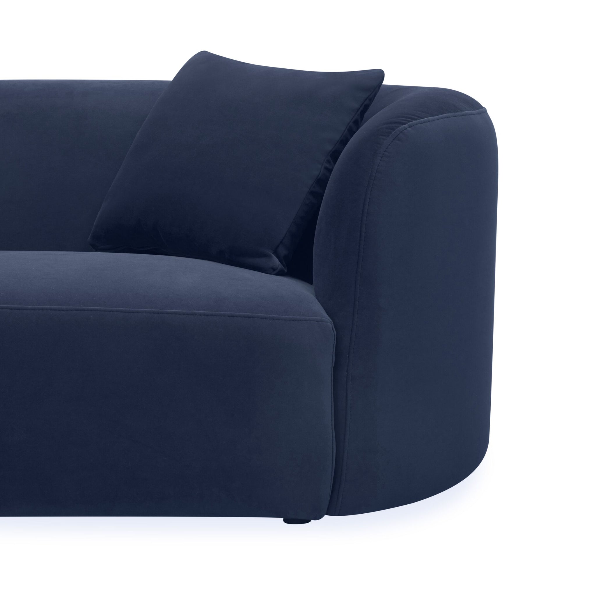 Wylder 4 Seater Curved Sofa Velvet Indigo
