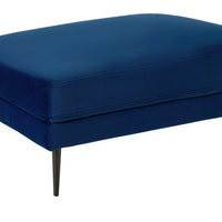 Irvine Ottoman Velvet Indigo