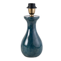 Lagoon Wooden Table Lamp Blue Wash Base Only 13x29cm