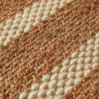 Natural Cream Stripe Jute Doormat 90cm