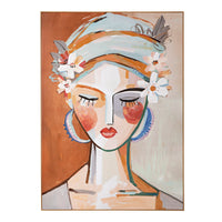 Claudette Abstract Female Face Framed Print 140x100cm