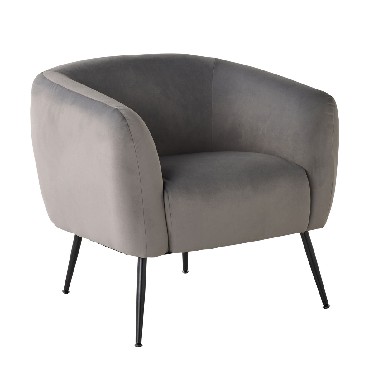 Kianna Occasional Chair Velvet Light Silver