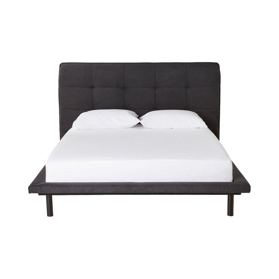 City King Bed in Black with Cube Quilted Bedhead – Early Settler Australia