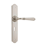 6561 Door Lever Reims Lock Pair Satin Nickel H240xW40xP70mm