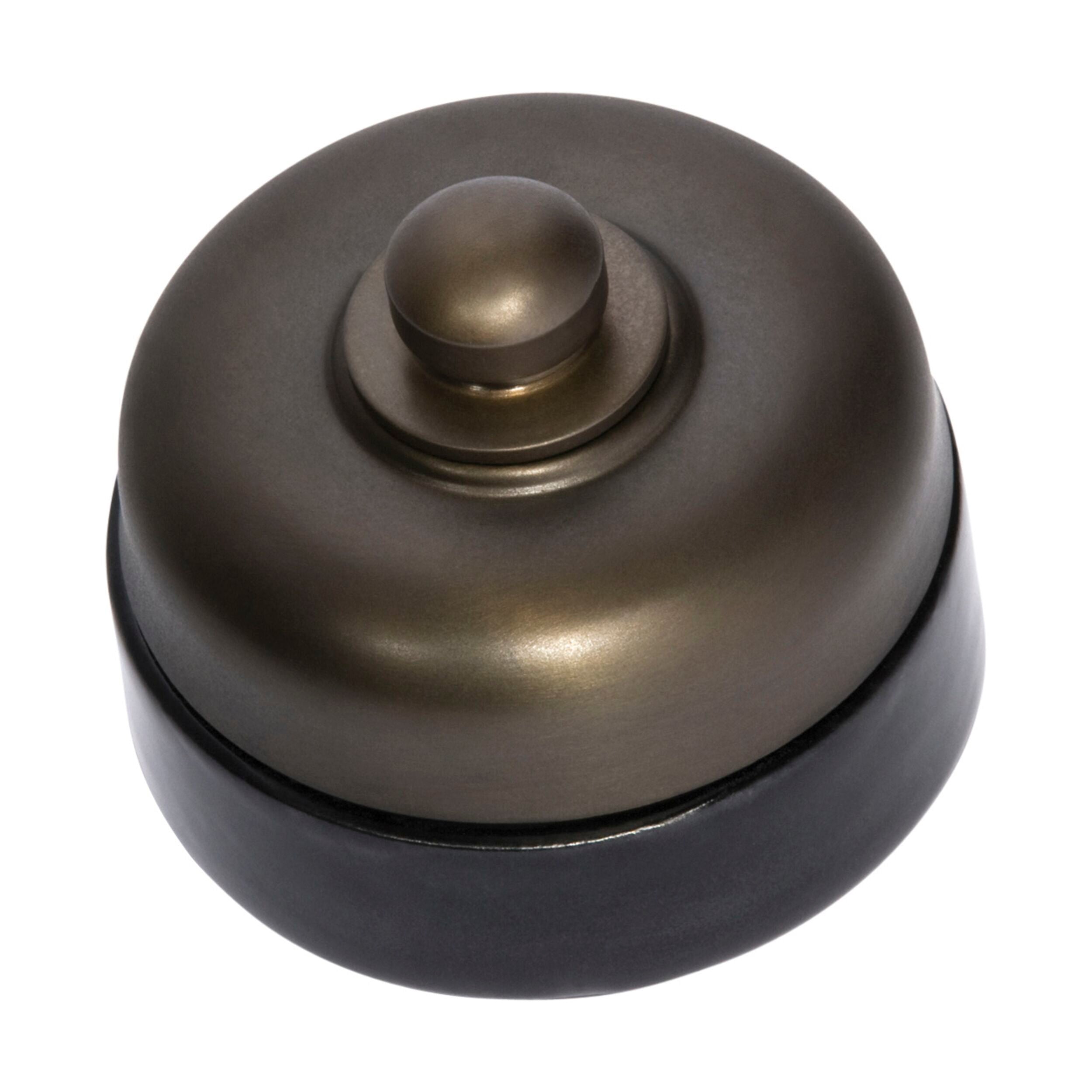 5156 Dimmer Black Porcelain Base Antique Brass D60xP48mm