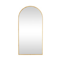 Natural Wooden Arched Floor Mirror 90x180cm