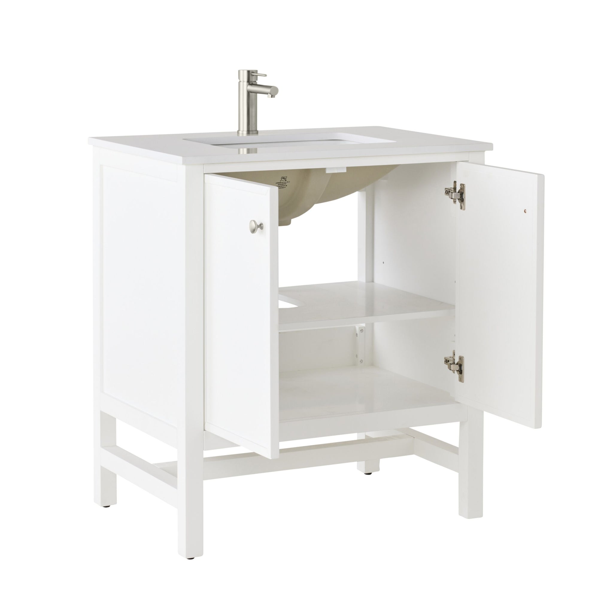 Liam Single Vanity White 790mm
