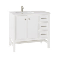 Liam Single Vanity White 940mm