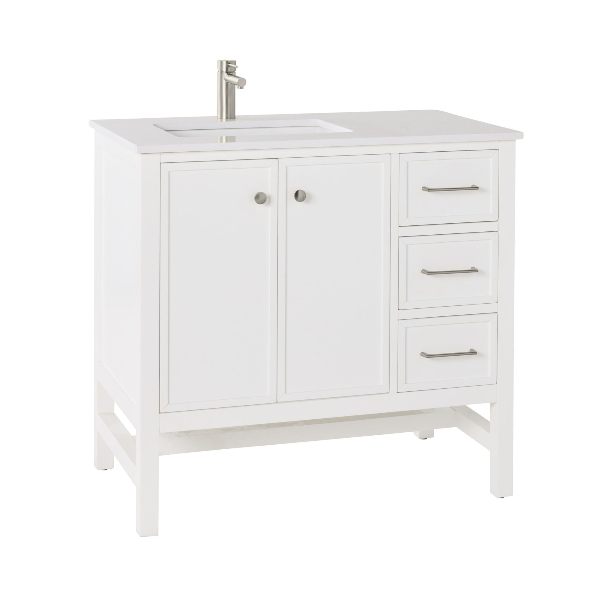 Liam Single Vanity White 940mm