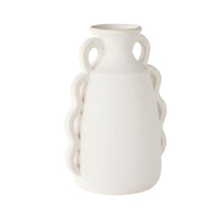 Tranquil Large Scalloped Ceramic Vase