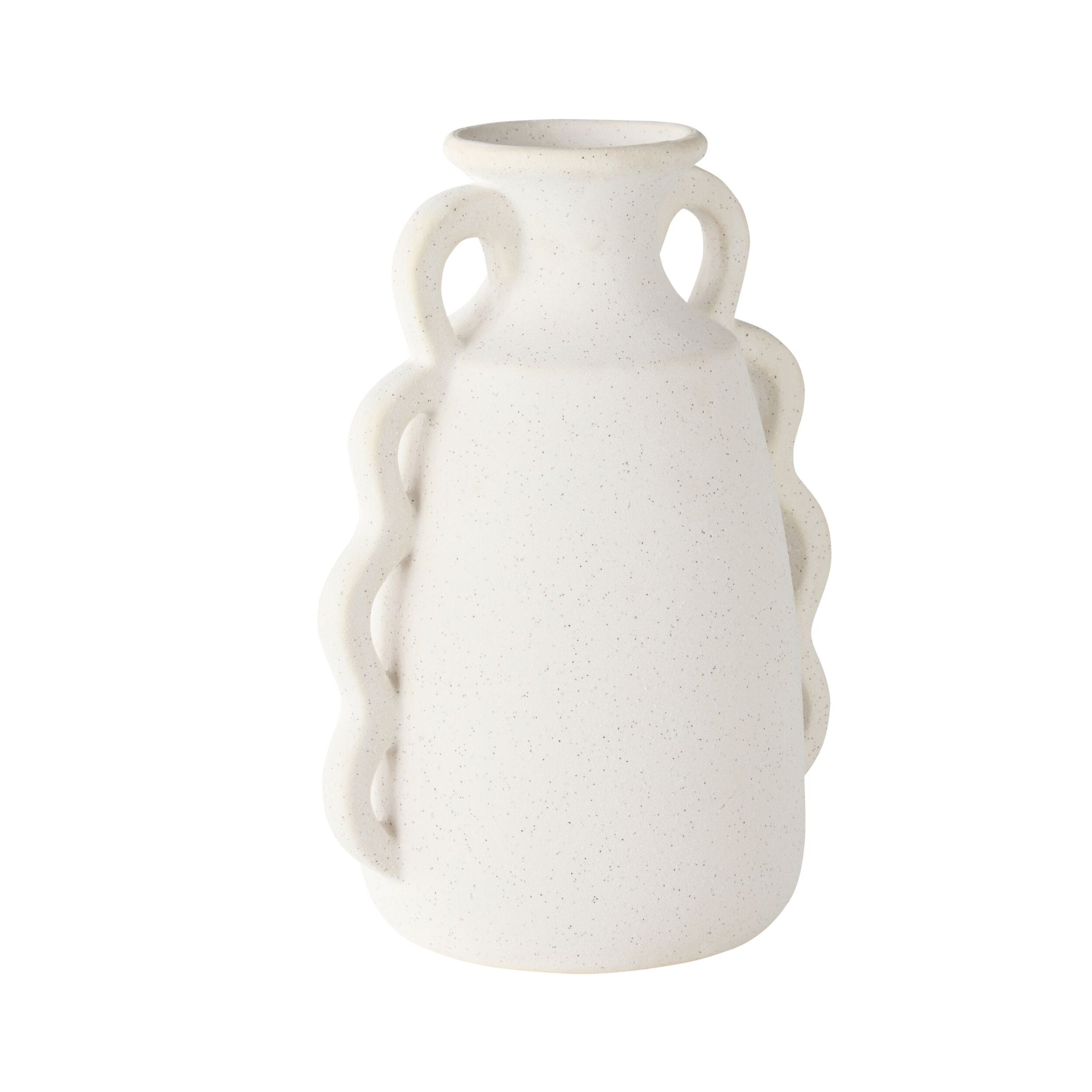 Tranquil Large Scalloped Ceramic Vase