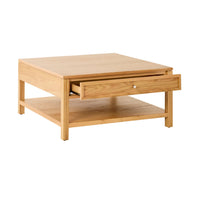 Avalon Square 2 Drawer Coffee Table Light Oak
