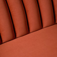 Stitch 3 Seater Velvet Sofa Copper