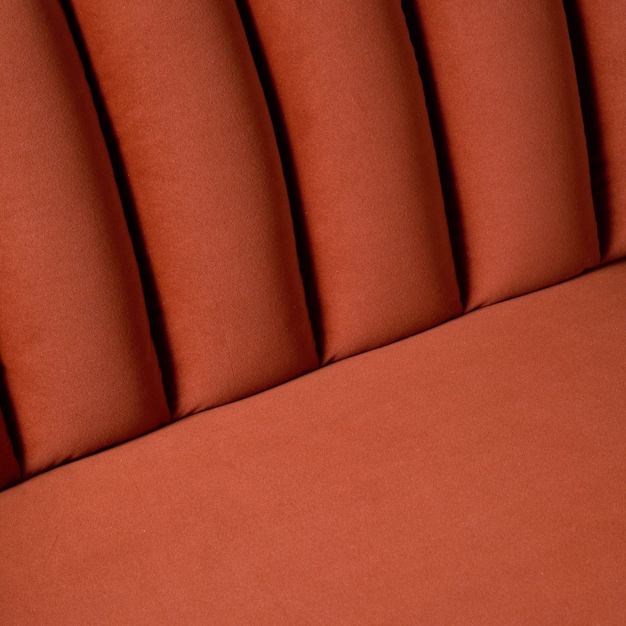 Stitch 3 Seater Velvet Sofa Copper